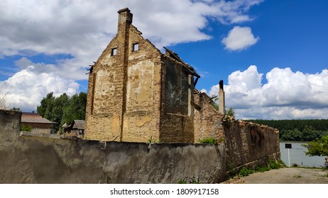 Burnt And Ruined Old House.