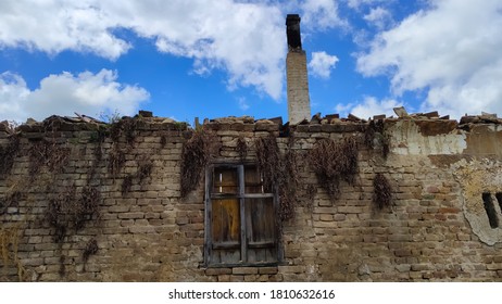 Burnt And Ruined Old House.