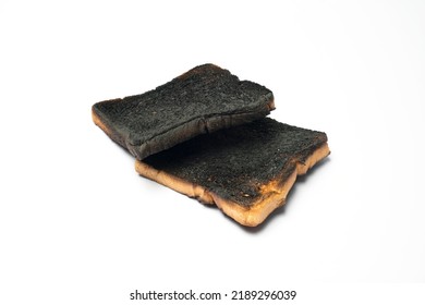 Burnt Toast On White Background