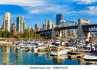 Burrard Street Bridge in a sunny day in Vancouver, Canada