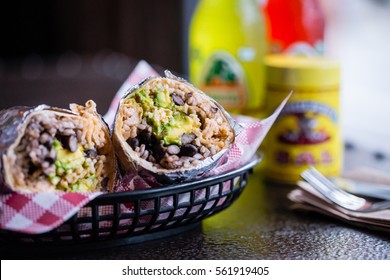 Burrito with Avocado and Black Beans 