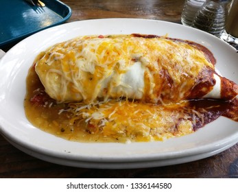 Burrito For Breakfast In A Restaurant