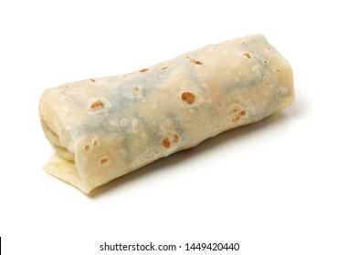 Burrito on a white background