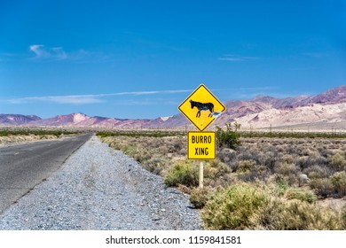 Burro Crossing Road Sign, Death Valley National Park