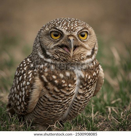 Similar – Image, Stock Photo Funny Burrowing owl Athene cunicularia