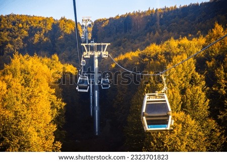 Bursa, Uludag cable car autumn images, Bursa city, Turkey