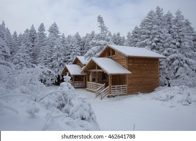 Bursa, Uludag And Chalets Winter Images.