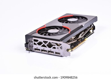 Bursa,Turkey-February 05 2021:AMD Radeon RX 5500 XT one of the most powerful AMD cards on the market.The RX 5500 XT graphics card powers the world’s most technologically advanced 1080p gaming systems.