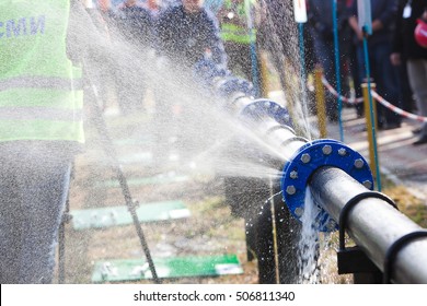 Burst Pipe With Water