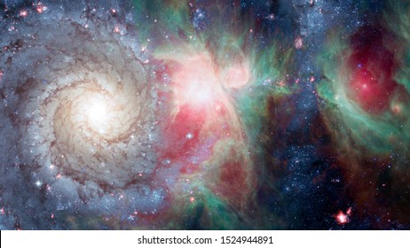 Bursting galaxy. Elements of this image furnished by NASA