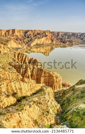 Burujon Canyon or Barrancas de Burujon, Spain, HDR Image