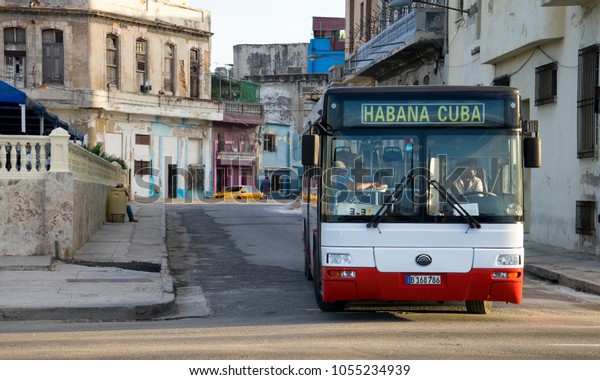 Bus Driver in\
Havana, Cuba - 27 Dec 2016