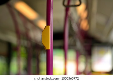 Bus Handle For Passenger Inside Public Bus.  