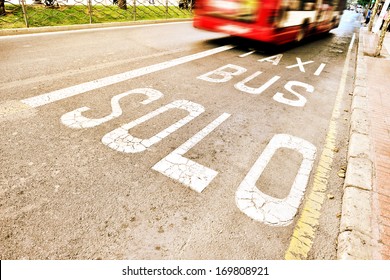 Bus In Bus Lane