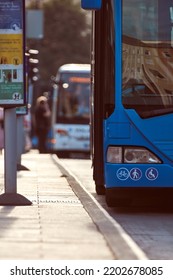 Bus Public Transportation In Budapest, Hungary.