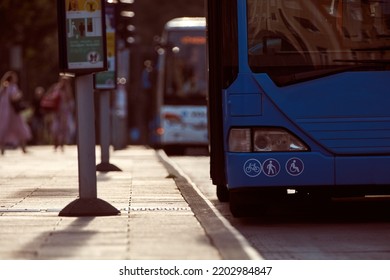 Bus Public Transportation In Budapest, Hungary.