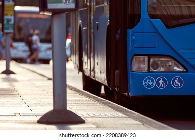 Bus Public Transportation In Budapest, Hungary.