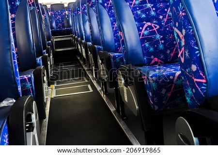 bus seats inside the bus