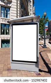 Bus Shelter Billboard In The City 