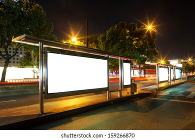 Bus Station At Night