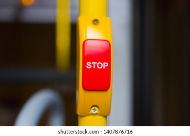 Bus Stop Button Getting Off Bus Stock Photo (edit Now) 1407876716