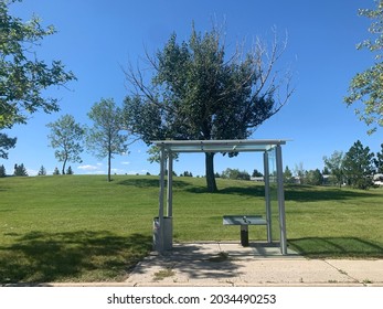 Bus Stop In Calgary Alberta