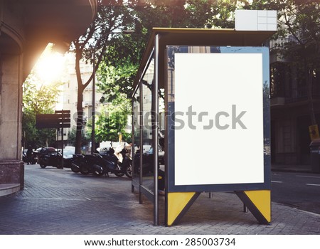 Bus stop mockup