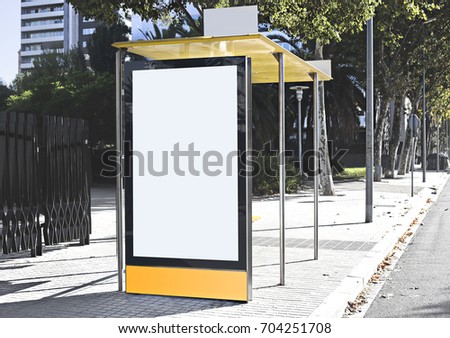 Bus stop mockup