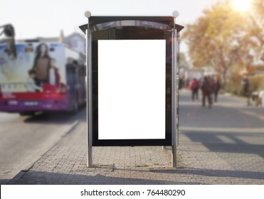 Bus Stop Mockup blank frame - Shutterstock ID 764480290