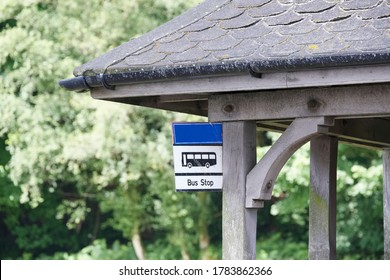 Bus Stop Shelter Rural Countryside Uk Public Transport Free Travel Pensioner Senior Person Commute