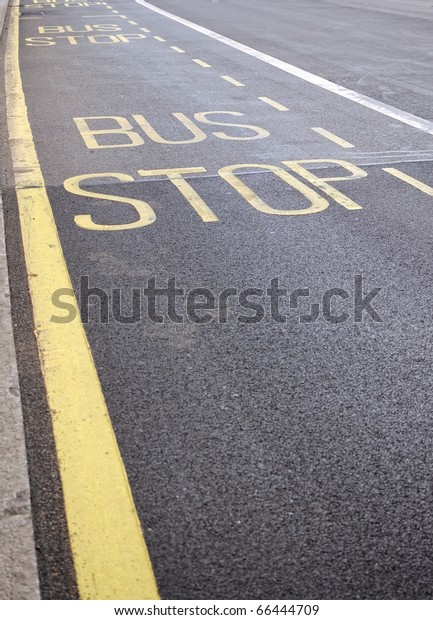Bus stop sign, London,\
UK