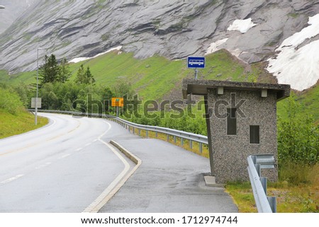 Similar – Bergstraße in Norwegen