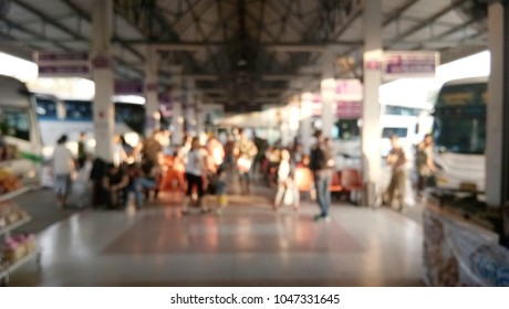 Bus Terminal, There Are Many People Waiting To Travel From The Source To Go With The Capability To Concentrate On.