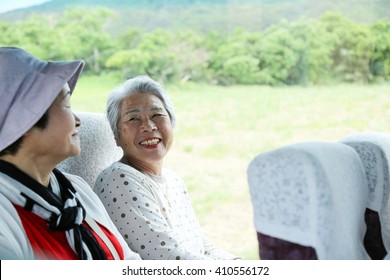 Bus Trip, Elderly Woman