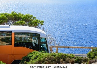 Bus Trip On The Sea Coast