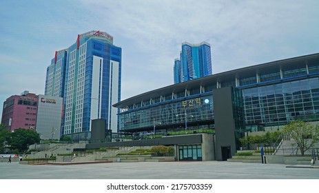 Busan, BusanKorea-July-6-2022:Busan Station And Busan Station Square