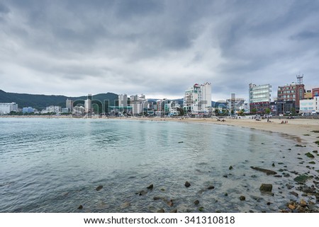 Busan Korea September 19 2015 Songjeong Stock Photo Edit