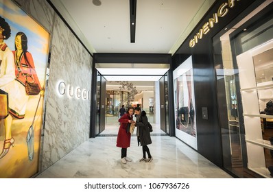 BUSAN ,SOUTH KOREA - APRIL 7,2018 : The Interior In Lotte , Biggest Duty Free Department Store In Busan