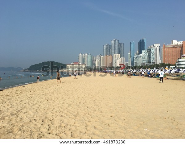 Busan South Korea July 31haeundae Beach Stock Photo Edit