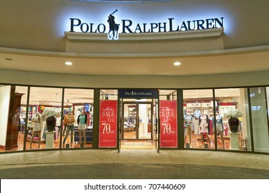 BUSAN, SOUTH KOREA - MAY 25, 2017: Polo Ralph Lauren store at Lotte Mall in Busan. 