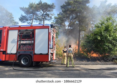 Bush Fire Countryside The Netherlands Noord-Brabant. 2020