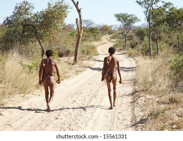 Bushmen Hunters, Kalahari Desert, Namibia