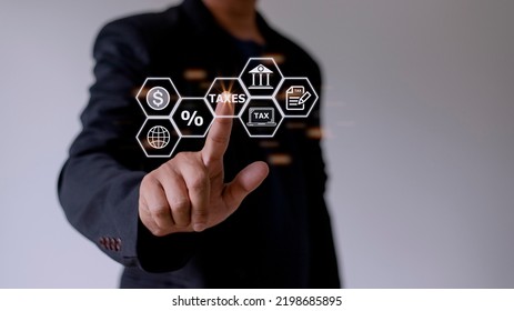 Busines using a computer to complete Individual income tax return form online for tax payment. Government, state taxes. Data analysis, paperwork, financial research, report. Calculation tax return.