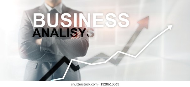 Business Analysis Diagrams Graphs On Virtual Stock Photo 1328615063 ...