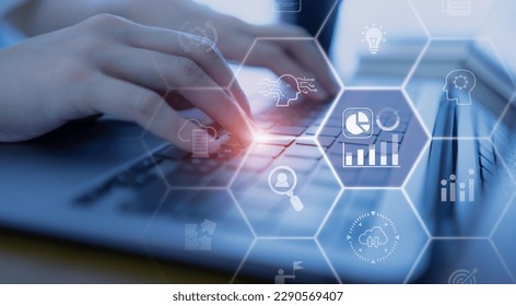 Business analytics (BA), business intelligence (BI). Data driven insights to make informed decisions. Using AI for the big data analytics. Utilizing data driven decision making to improve performance. - Powered by Shutterstock - Get 15% off with code: PIKWIZARD15