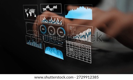 Business Analytics and Data Visualization with Graphs and Charts Displayed on Digital Screen in Modern Office Setting Gluon.