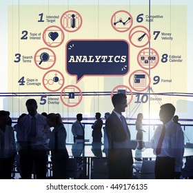 Business Analytics Strategy Methods Tactics Graphic Concept