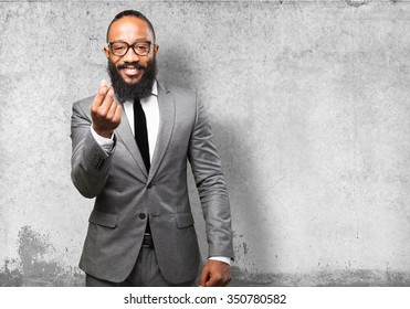 Business Black Man Rich Gesture