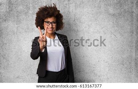 business black woman doing number two gesture