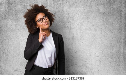 Business Black Woman Thinking